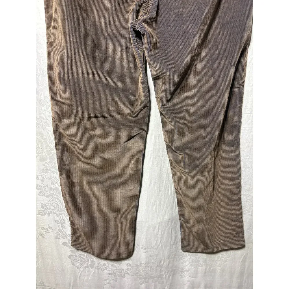 Robert Graham Corduroy Pants 36 Brown Navy Blue Baggy Wide Leg Y2K